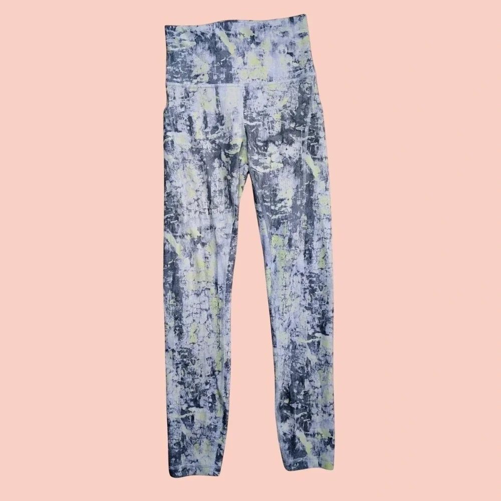 Lululemon Wunder Train High Rise Tight Pockets Cinder Grain Smoked Spruce Sz 4